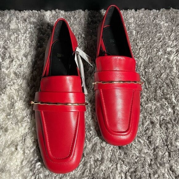 NWT Zara Leather Loafers  - Picture 4 of 11